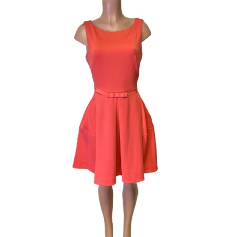 J Taylor Fit & Flare Midi Dress with Pockets NWOT